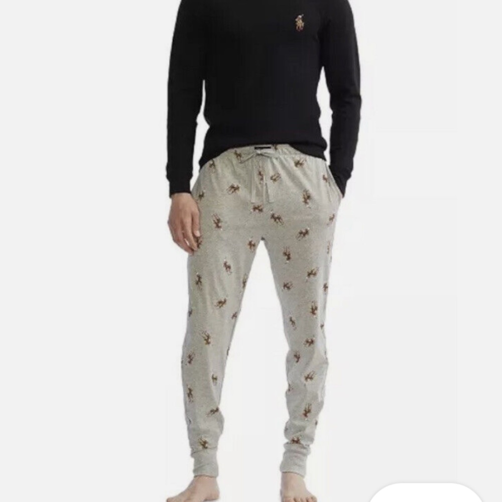 Polo Ralph Lauren Men’s Knit Allover Logo Jogger Pajama Pants size XL